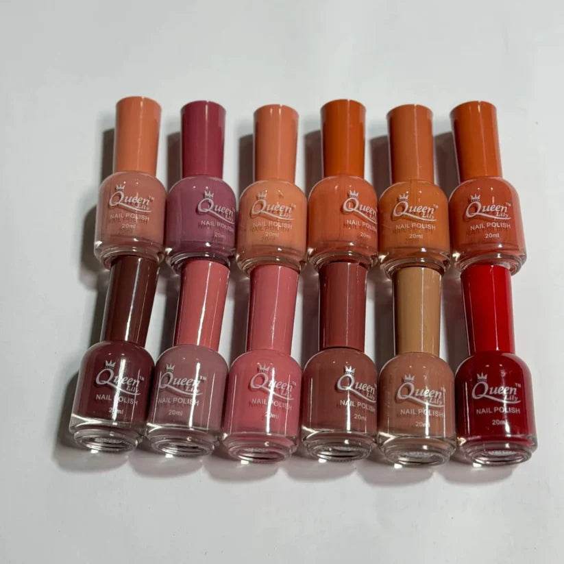 Queen Nail Polish Set (12 Pcs) - 20ml Each - Vora