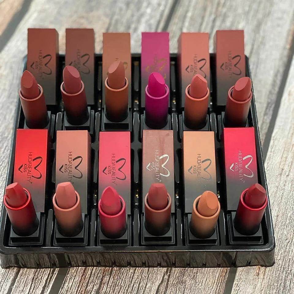 Huda Beauty Matte Lipstick Set - 12 Pcs - Vora