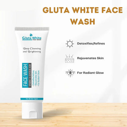 Gluta White Night Cream & Gluta White Face Wash (Free)