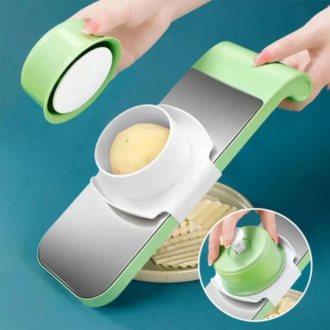 5in1 Vegetable Stainless Steel Cutter (with Box Packing)