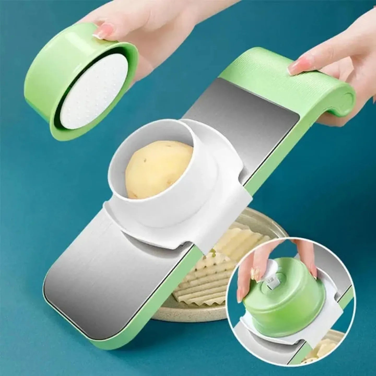 5in1 Vegetable Stainless Steel Cutter (with Box Packing)