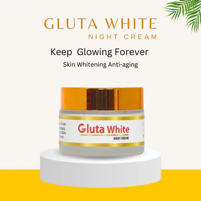 Gluta White Night Cream & Gluta White Face Wash (Free)