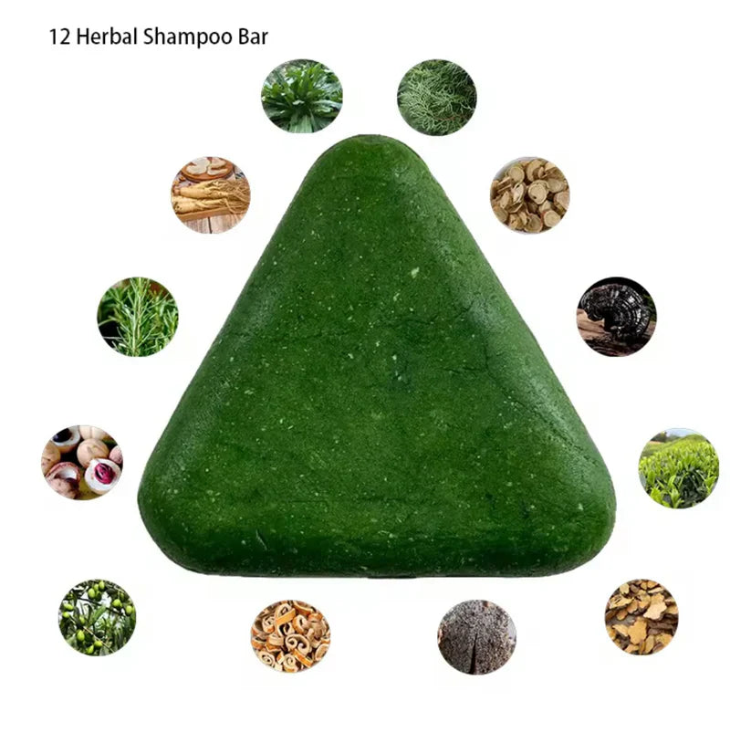 HerbaGlow Solid Shampoo Bar | Natural Hair Growth Shampoo