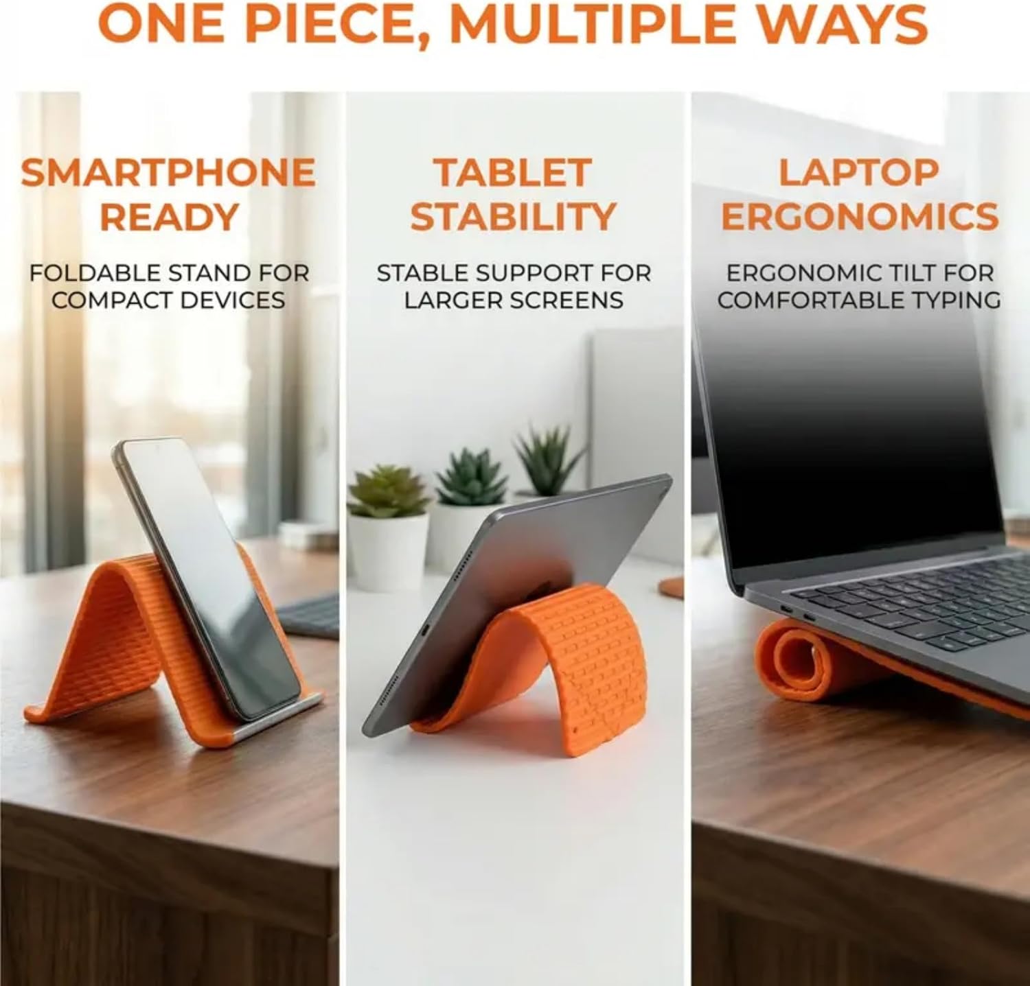 Trending Portable Rollable Bendable Soft Silicone Multi-Angle Stand for Phones, IPads and other devices