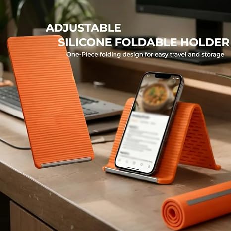 Trending Portable Rollable Bendable Soft Silicone Multi-Angle Stand for Phones, IPads and other devices