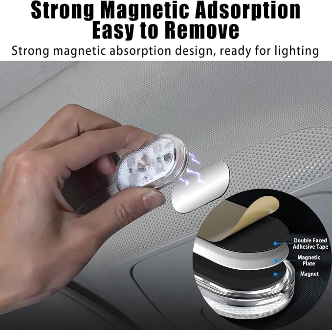 XIRUJNFD USB Charging Touch Sensor Led Light, Led Touch Light, Car Led Lights Interior, Car Lighting, Car Lamp Car Interior Led Lights, Night Light for Car