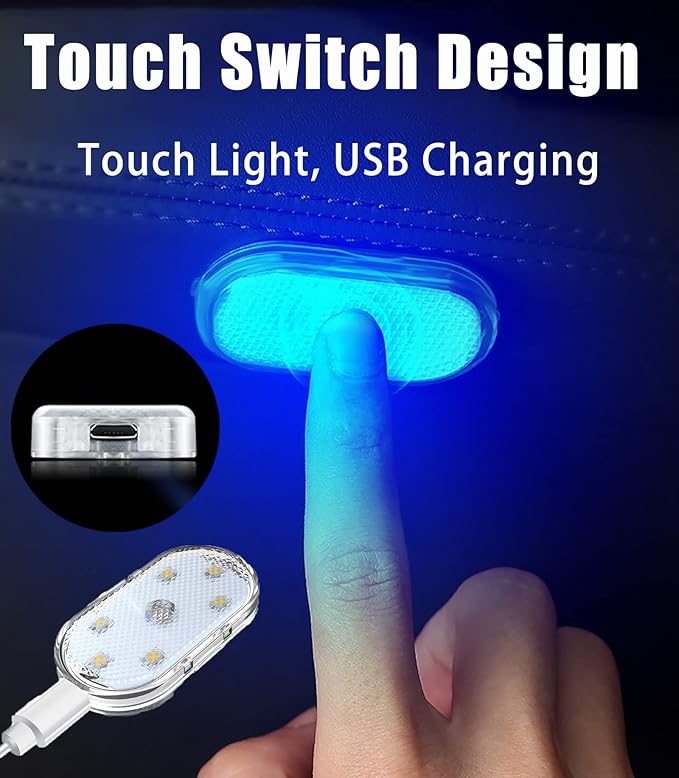 XIRUJNFD USB Charging Touch Sensor Led Light, Led Touch Light, Car Led Lights Interior, Car Lighting, Car Lamp Car Interior Led Lights, Night Light for Car