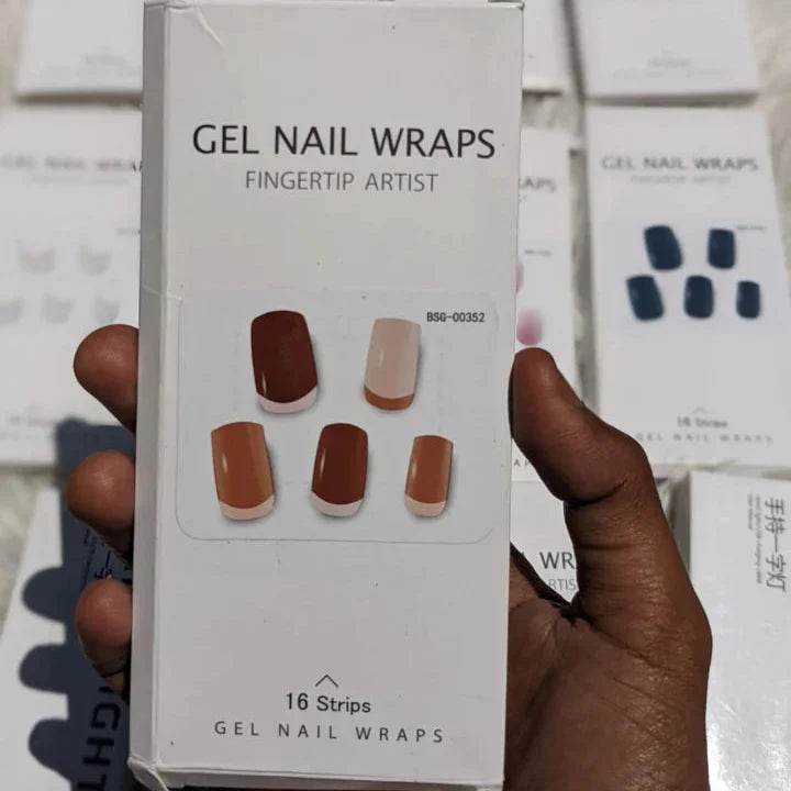 Multi Color Gel Nail Wraps With UV light (16 nail strips) - Vora
