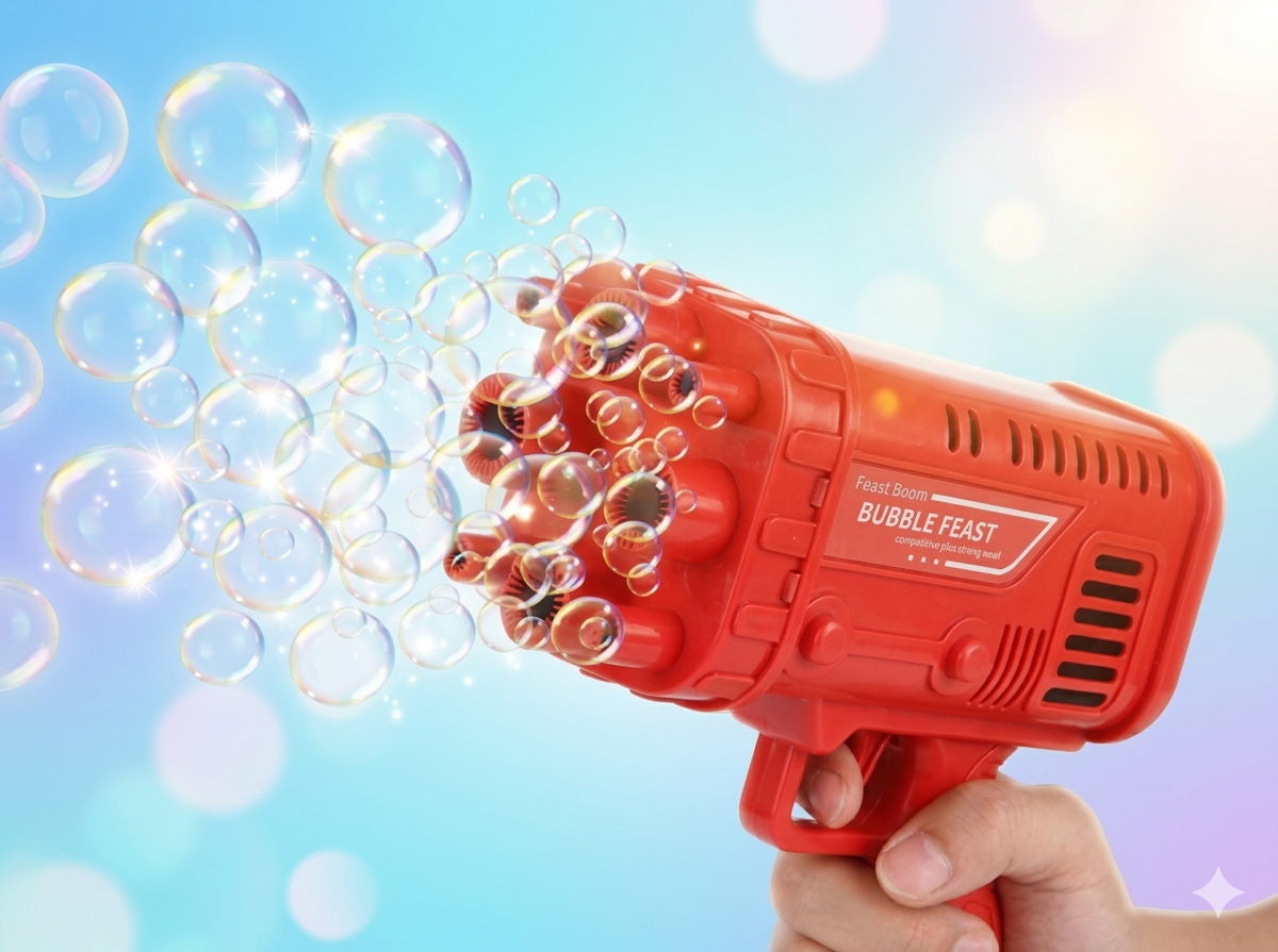 Space Rocket Bubble Bazooka Gun for Kids