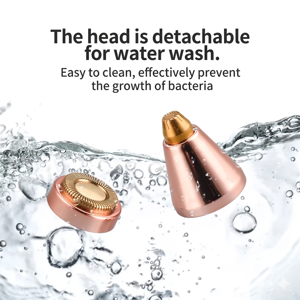 2 in 1 Rechargeable Eyebrow & Facial Hair Trimmer for Women