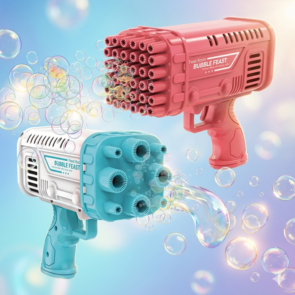 Space Rocket Bubble Bazooka Gun for Kids