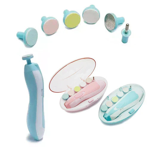 6 in1 Baby Electric Nail Trimmer For Kids - Newborn to Adult Portable Versatile Newborn Toddler Nail Care Clipper Toes Fingernails Care Trimmer Set