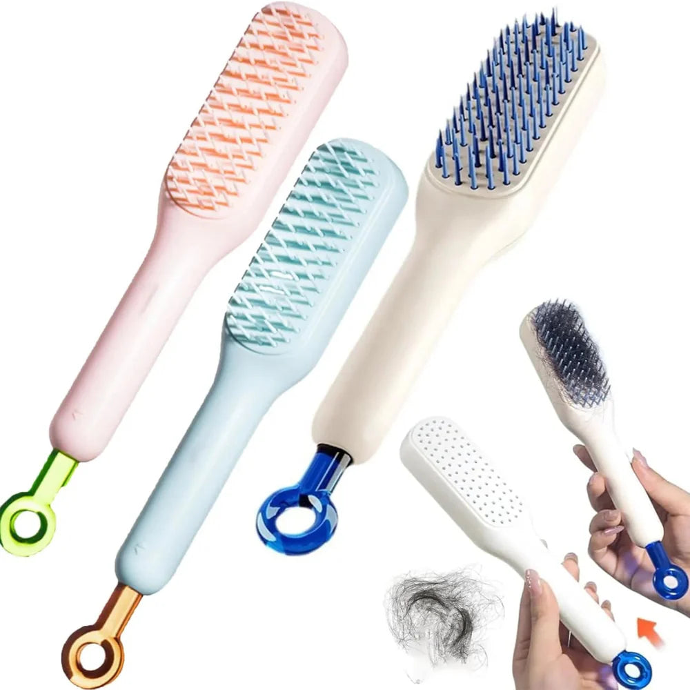 Self-Cleaning Anti-Static Massage Comb