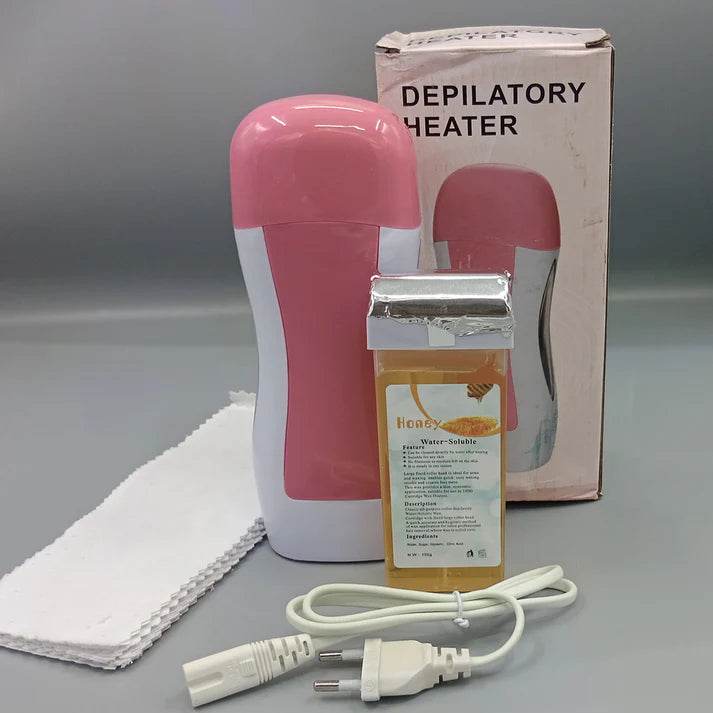 3 In 1 Depilatory Hair Removal Wax Heating Machine With Strips & Original Wax - Vora