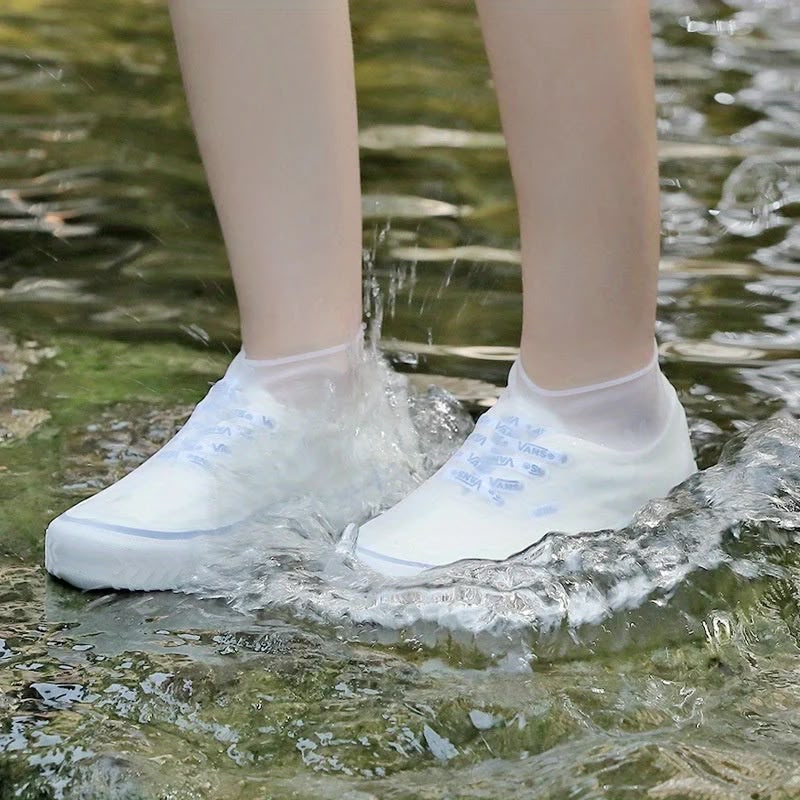 Waterproof   Unisex   Non-Slip   Silicone   Shoe   Covers   Reusable