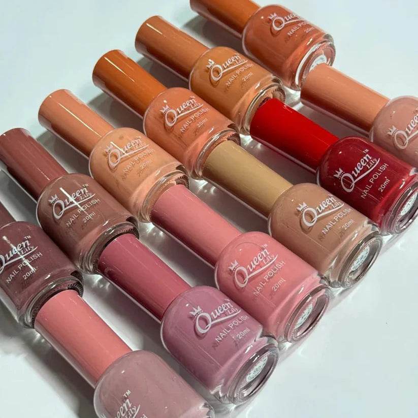 Queen Nail Polish Set (12 Pcs) - 20ml Each - Vora