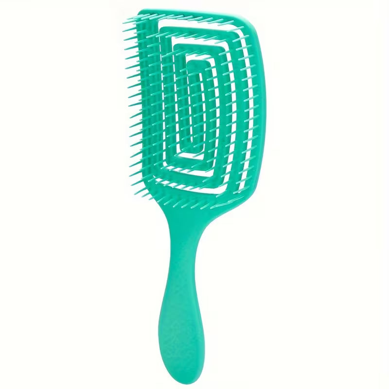 1 Square Hollow-out Detangling Hairbrush, Professional Scalp Massage Comb with Hollow Design. Suitable for Wet or Dry Hair, Anti-tangle and Anti-static Styling Brush,