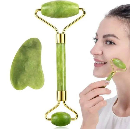 Flawless Jade Roller With Guasha (marble Stone) - Vora