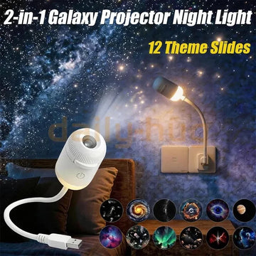 Cosmic Mini Star Projector – 3 Lens Night Lamp