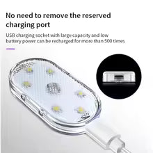 Wireless Magnetic Touch Sensor LED Interior Light for Car 7 Colors Magnet Reading Lamp Mini USB Charge Car Foot Ambient Lights