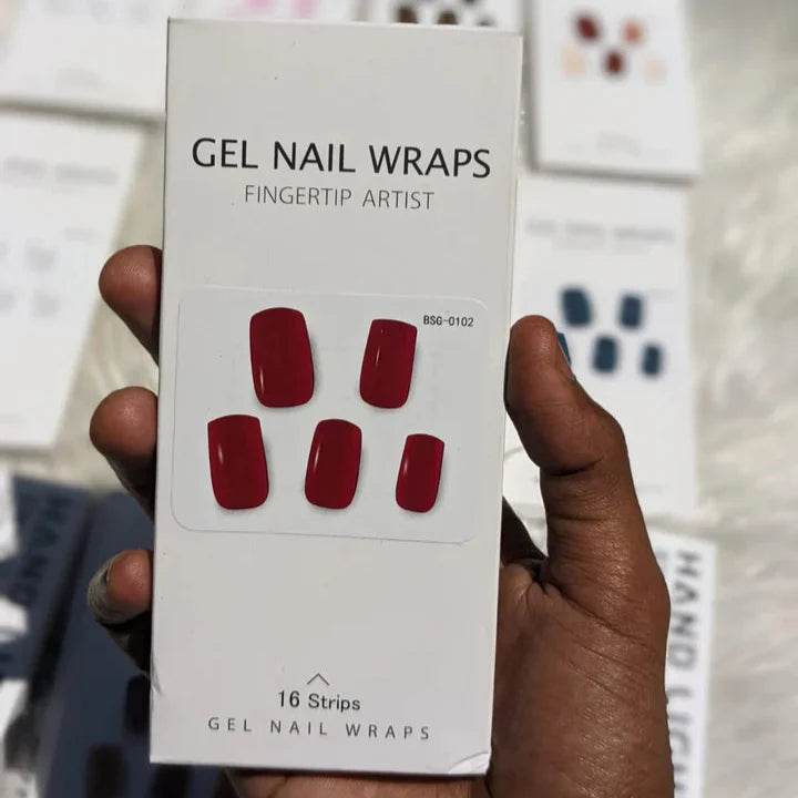 Multi Color Gel Nail Wraps With UV light (16 nail strips) - Vora